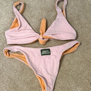 Daily Drills Peach and Apricot Swimwear